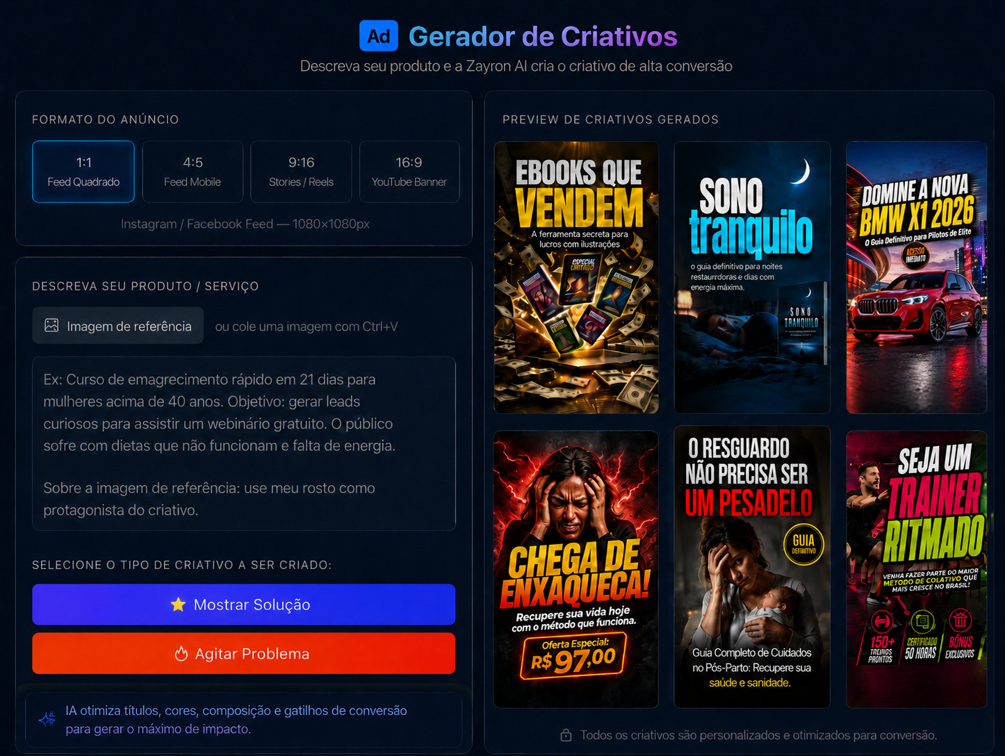 Criativos para Anúncios, Reels, Stories, Feed e Youtube